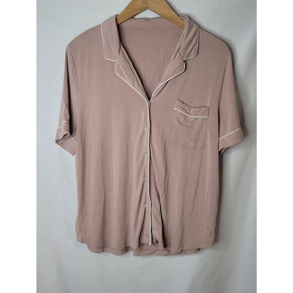Cozy earth- Women's pink pajama top- Short sleeve- size medium- READ - Picture 1 of 8